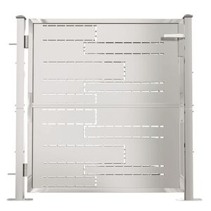 vidaXL بوابة حديقة 100×100 سم فولاذ مقاوم للصدأ