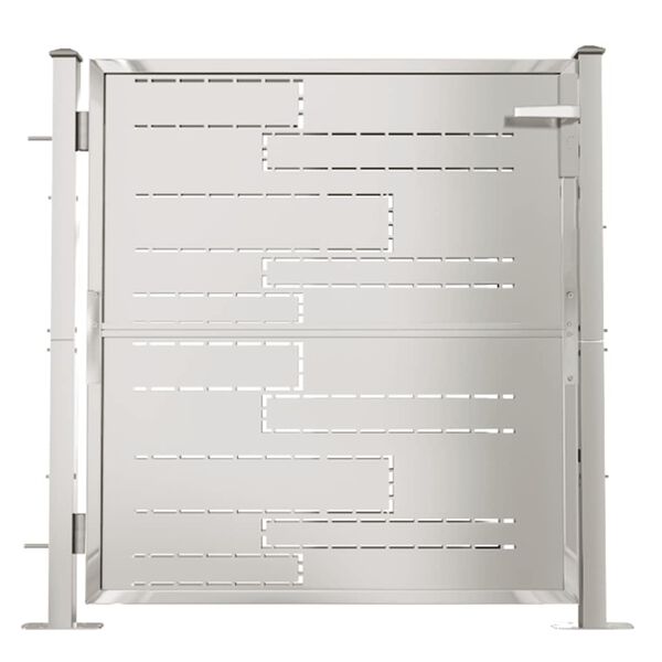 vidaXL بوابة حديقة 100×100 سم فولاذ مقاوم للصدأ