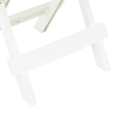 vidaXL طاولة حديقة قابلة للطي أبيض 45×43×50 سم بلاستيك