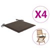 vidaXL وسائد كرسي حديقة 4 قطع لون رمادي بني 40 &times; 40 &times; 4 سم قماش أوكسفورد