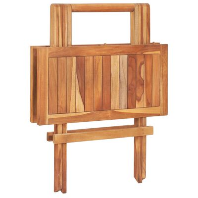 vidaXL طاولة بيسترو قابلة للطي 60×60×65 سم خشب ساج صلب