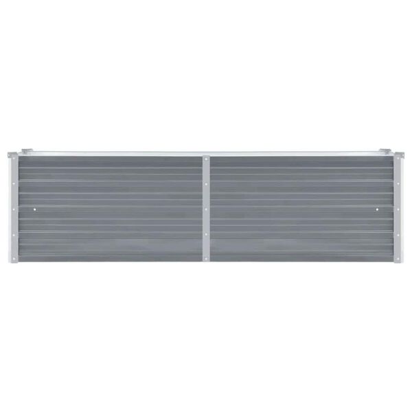 vidaXL حوض حديقة مرتفع فولاذ مجلفن 160&times;40&times;45 سم رمادي