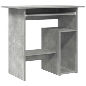 vidaXL مكتب لون رمادي أسمنتي 80&times;45&times;74 سم خشب صناعي
