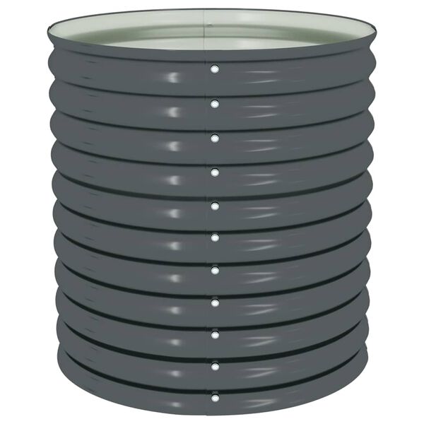 vidaXL حوض حديقة مرتفع 80×80×81 سم فولاذ مجلفن رمادي