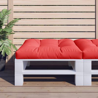 vidaXL وسادة أريكة طبليات أحمر 70×70×10 سم