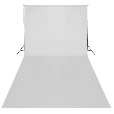 vidaXL ستارة خلفية التصوير قطن أبيض 600×300 سم