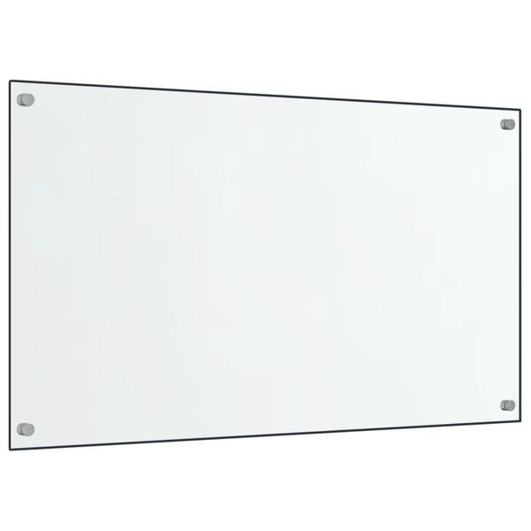 vidaXL ألواح باكسبلاش للمطبخ 2ق شفافة 60x70 سم زجاج مقسى