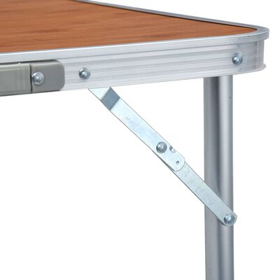 vidaXL طاولة تخييم قابلة للطي ألومنيوم 240×60 سم