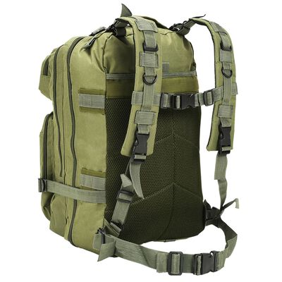 vidaXL حقيبة ظهر طراز عسكرى 50 لتر أخضر زيتوني