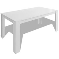 vidaXL طاولة طعام 75x80x140 سم أبيض