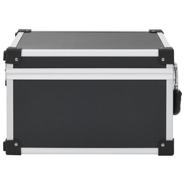 vidaXL صندوق سي دي لـ 40 قرص سي دي ألومنيوم ABS أسود