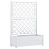 vidaXL حوض حديقة مع تعريشة 100&times;43&times;142 سم PP أبيض