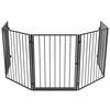 275411 vidaXL Fireplace Fence for Pets Black Steel (242684) - Untranslated