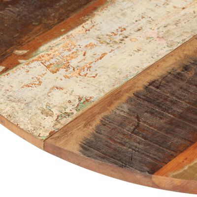 vidaXL سطح طاولة دائري 70 سم 15-16 ملم خشب صلب مستصلح