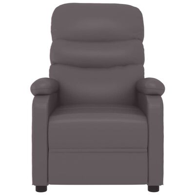 vidaXL كرسي قابل للإمالة لون رمادي جلد صناعي