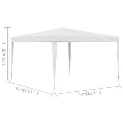 vidaXL خيمة حفلات 4×4 م أبيض