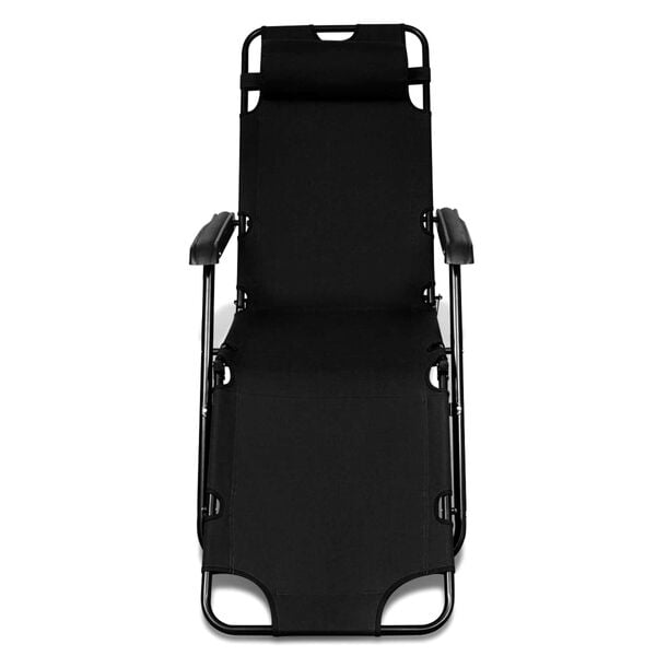 vidaXL كرسي حديقة أسود قماش