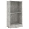 vidaXL Bookshelf Concrete Grey 40x24x75 cm Engineered Wood - Untranslated