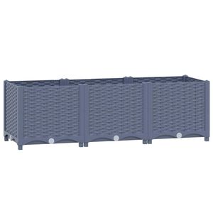 vidaXL حوض زراعي مرتفع 120&times;40&times;38 سم بولي بروبيلين