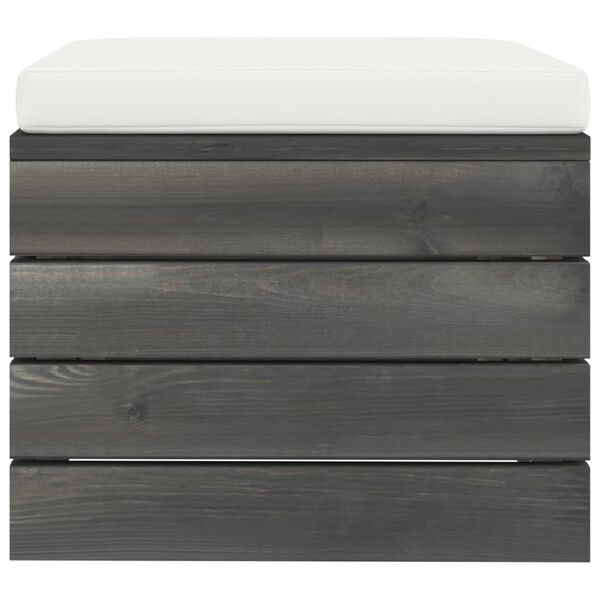 vidaXL طقم جلسة باليت حديقة 11 قطعة مع وسائد خشب صنوبر صلب