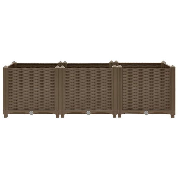 vidaXL حوض زراعي مرتفع 120×40×38 سم بولي بروبيلين