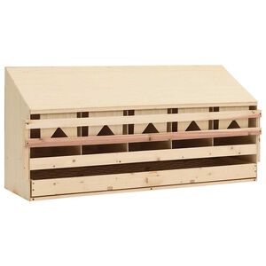 vidaXL عش دجاج 5 حجرات 54x33x117 سم خشب صنوبر صلب
