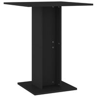 vidaXL طاولة بيسترو أسود 60×60×75 سم خشب مضغوط