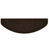 vidaXL سجادات درج ذاتية اللصق 15 قطعة 65x21x4 سم بني نصف دائري كبير