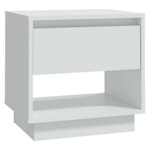 vidaXL خزانة جانب السرير أبيض 45&times;34&times;44 سم خشب صناعي