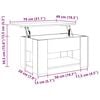 vidaXL طاولة قهوة البلوط الأسود 79 &times;49 &times;41 سم خشب صناعي