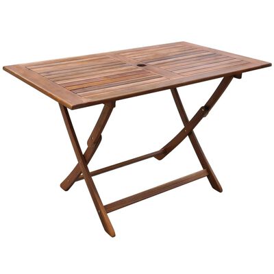 vidaXL طاولة حديقة 120×70×75 سم خشب أكاسيا صلب
