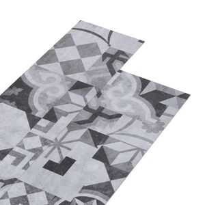 vidaXL بلاط الأرضية 5.02 m&sup2; 36 pcs بي في سي grey pattern