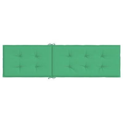 vidaXL وسادة كرسي شاطئ أخضر (75 + 105)4x50x سم