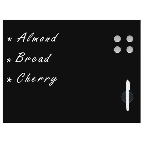 vidaXL سبورة جدارية مغناطيسية زجاج 60&times;80 سم