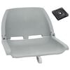 vidaXL 2 Piece Foldable Boat Seat Set Grey - Untranslated