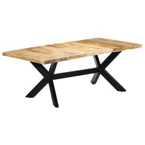 247427 vidaXL طاولة سفرة 200x100x75 سم خشب مانجو صلب