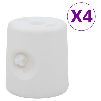 vidaXL أوزان للجازيبو 4 قطع PE أبيض