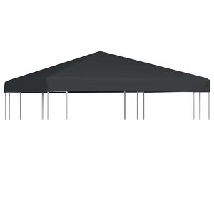 vidaXL غطاء مظلة حديقة علوي 310 جم/م&sup2; 3&times;3 م رمادي