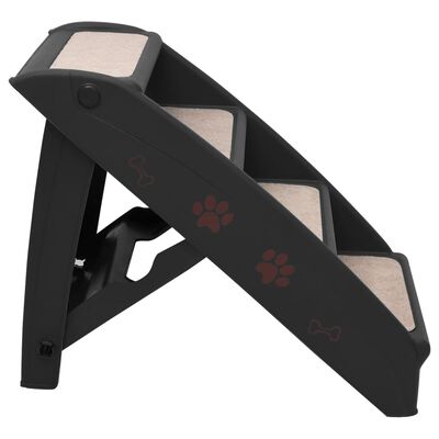 vidaXL درج كلب قابل للطي أسود 62×40×49.5