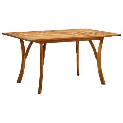 vidaXL طاولة حديقة 150×90×75 سم خشب أكاسيا صلب
