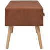 vidaXL طاولة قهوة لون بني 46x40x80 سم جلد صناعي