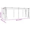 vidaXL 313900 vidaXL Gazebo with Curtains 6x3 m Taupe Steel (not for individual sales / blocked all in blockcades)