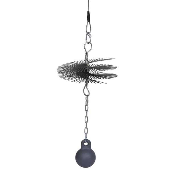 vidaXL فرشاة تنظيف مدخنة دائرية قطر 20 سم