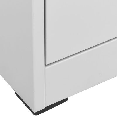 vidaXL خزانة ملفات رمادي فاتح 46×62×102.5 سم فولاذ