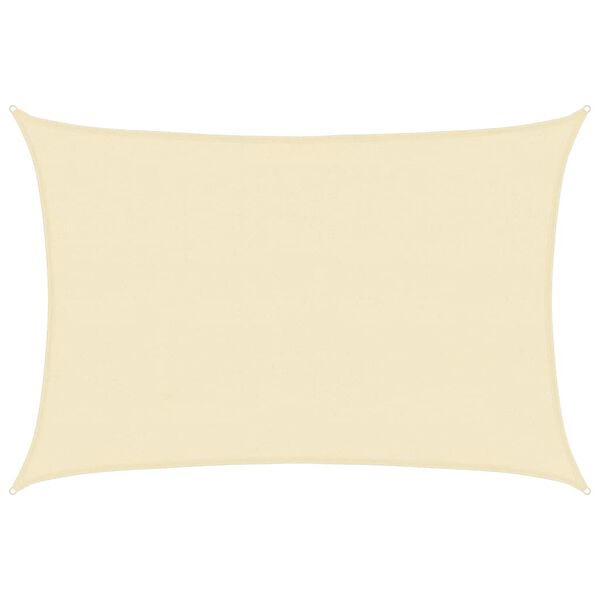 vidaXL مظلة شراعية HDPE مستطيل 4×6 م كريمي