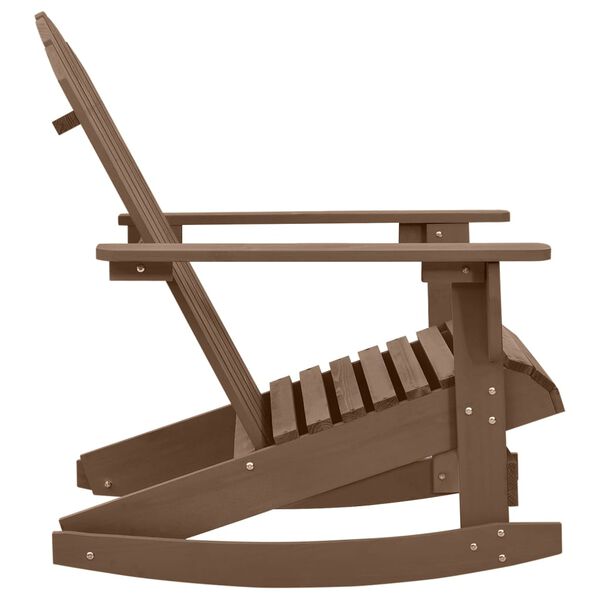 vidaXL كرسي حديقة هزاز خشب بني