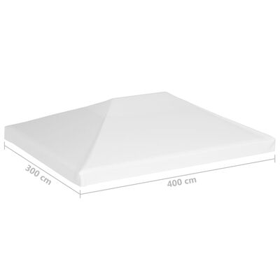 vidaXL غطاء جازيبو علوي 270 جرام/م² 4×3 م أبيض
