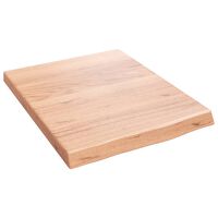 vidaXL سطح طاولة حمام لون بني فاتح 40*50*(2-4) سم خشب صلب معالج
