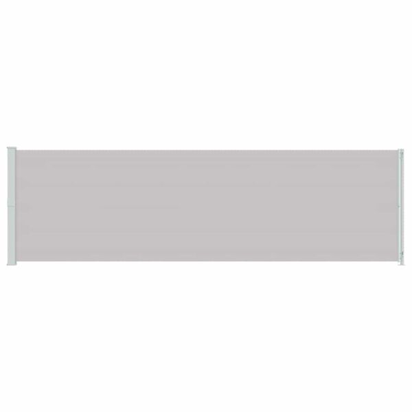 vidaXL مظلة فناء جانبية قابلة للسحب 180×600 سم رمادي