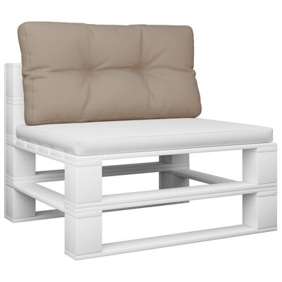 vidaXL وسادة أريكة طبليات رمادي بني 80×40×10 سم